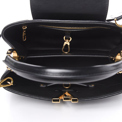 Louis Vuitton Lambskin Quilted Flower Capucines PM Black 5 of 10