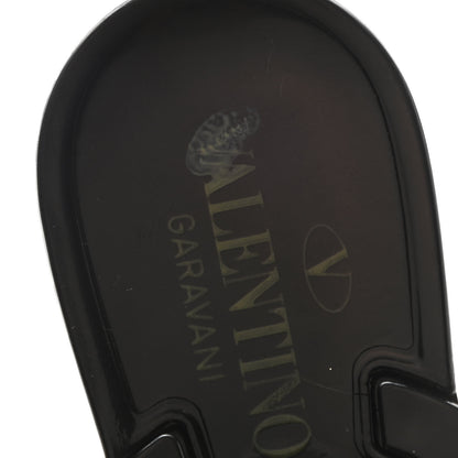 Valentino Garavani PVC Jelly Rockstud Bow Thong Sandals 39 Black 10 of 10