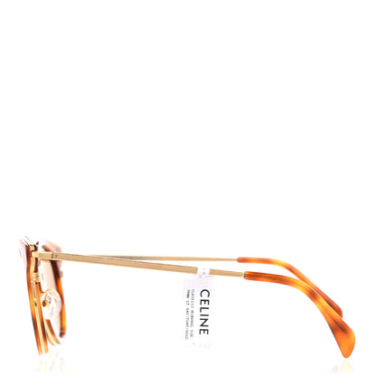 Celine Round Sunglasses CL40011U Havana Gold 3 of 6
