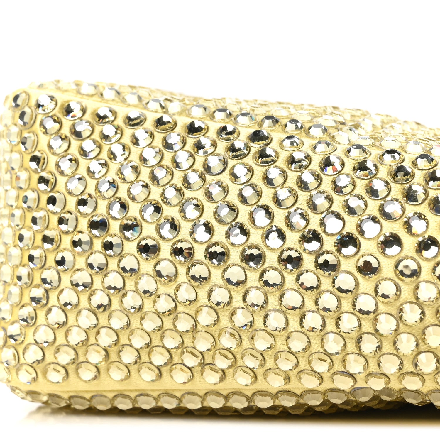Prada Satin Crystal Triangle Pouch Ananas 10 of 10