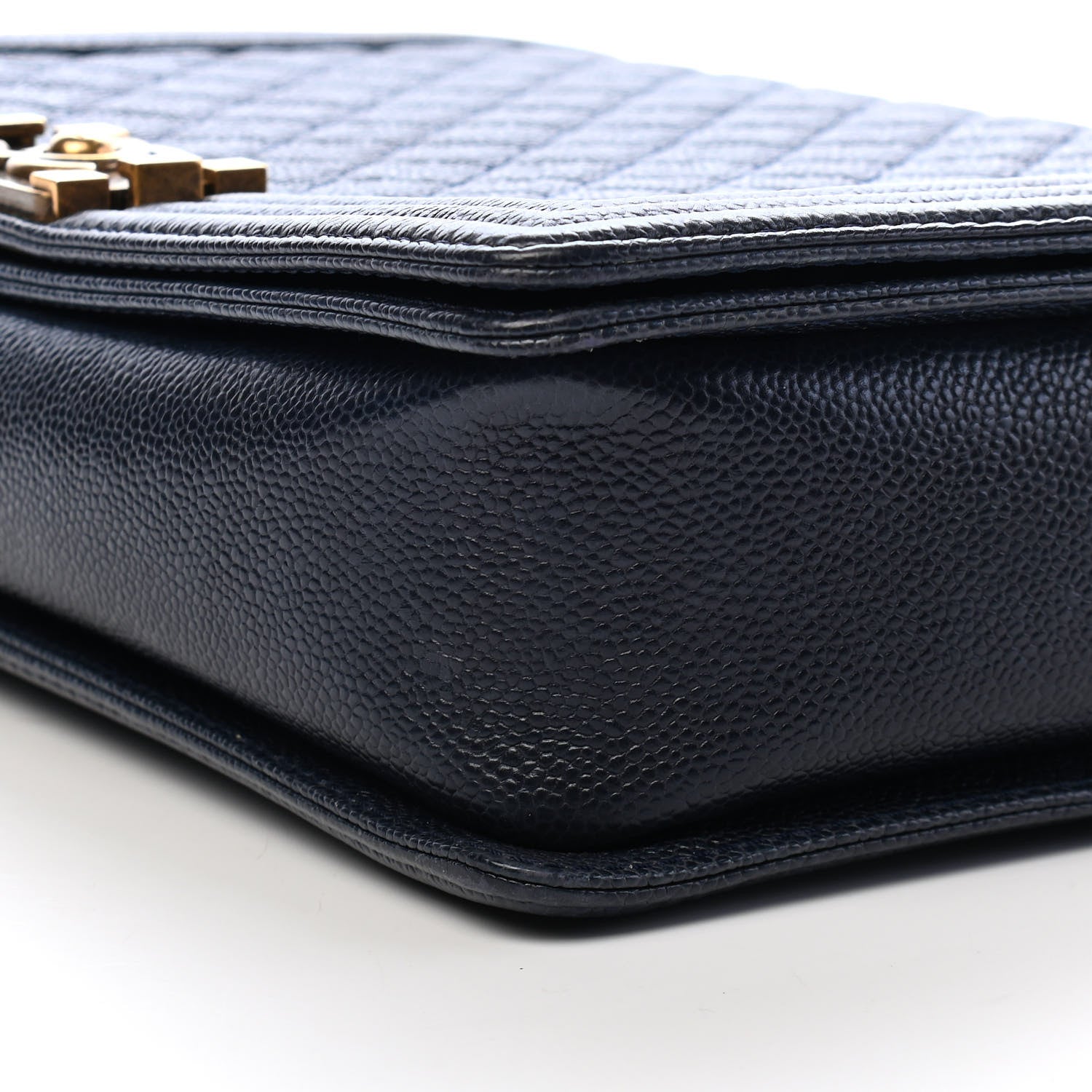 Chanel Caviar Quilted Large Boy Flap Blue 9 of 10
