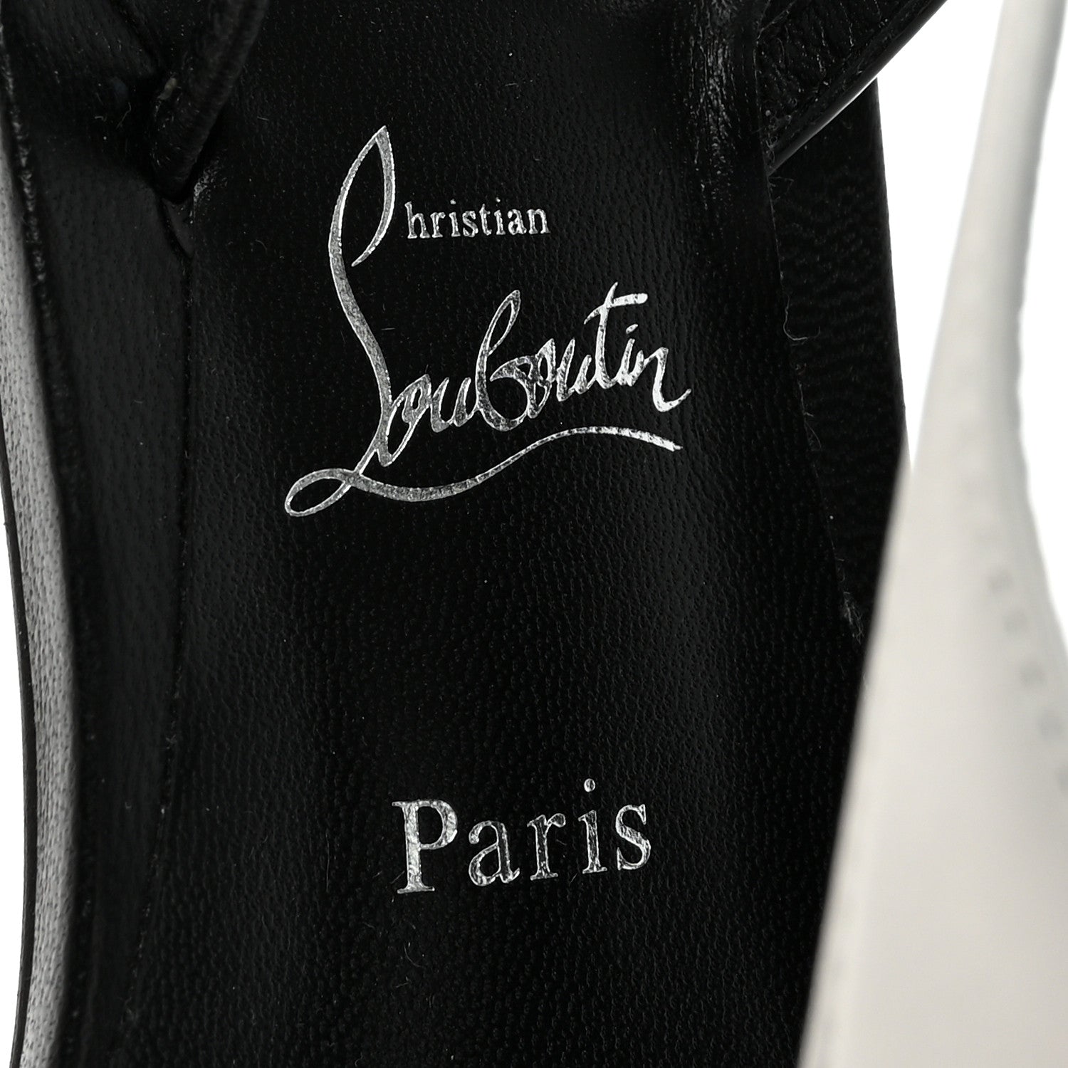 Christian Louboutin Nappa Patent Athinita Flat Sandals 38.5 White Gold Black 8 of 9