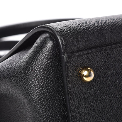 Burberry Soft Grain Calfskin Small Buckle Tote Black 11 of 14