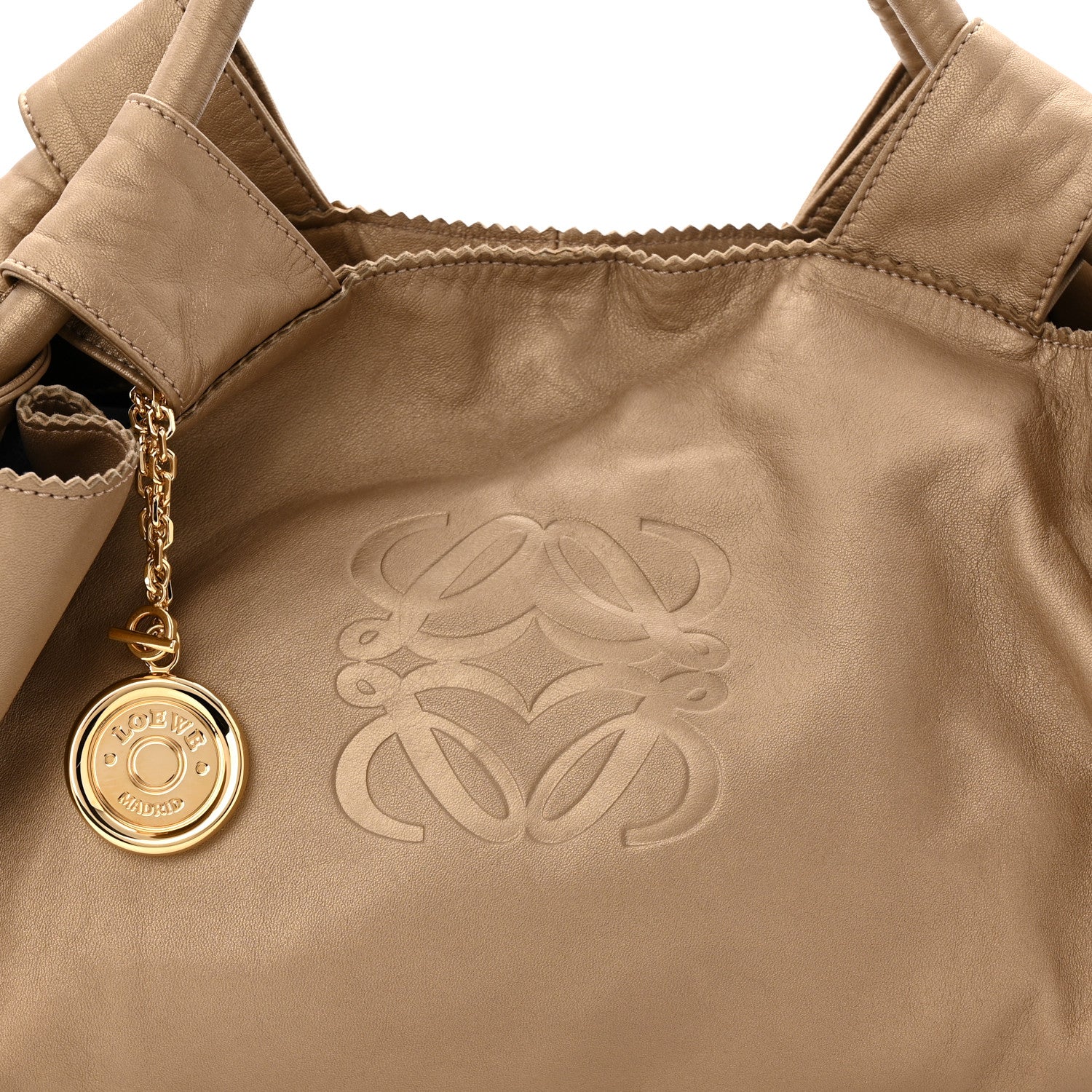 Loewe Metallic Nappa Aire Shoulder Bag Gold 7 of 10