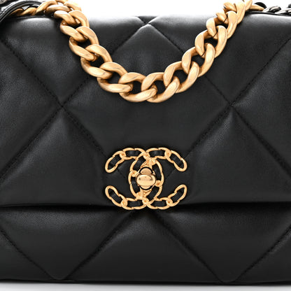 Chanel Lambskin Quilted Medium Chanel 19 Flap Black 8 of 10