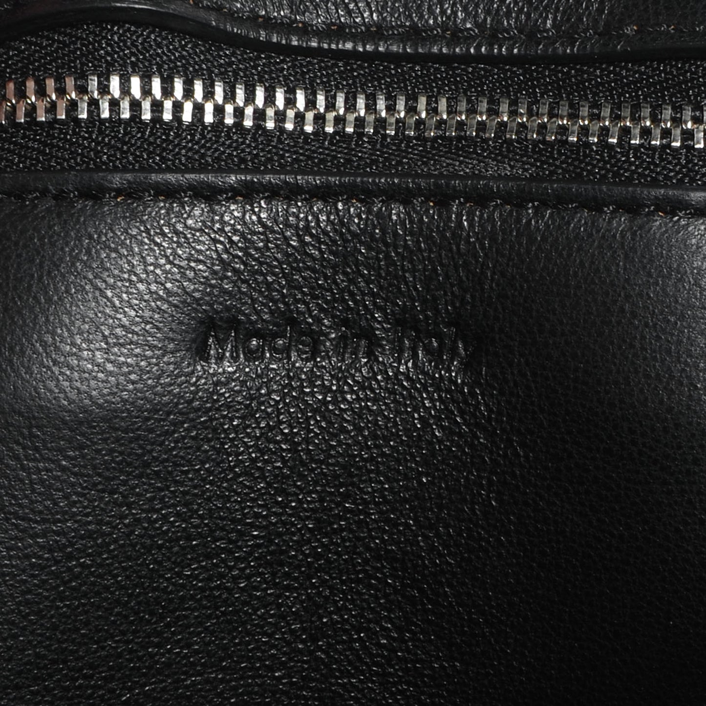 Drummed Calfskin Medium Edge Shoulder Bag Pearl Grey