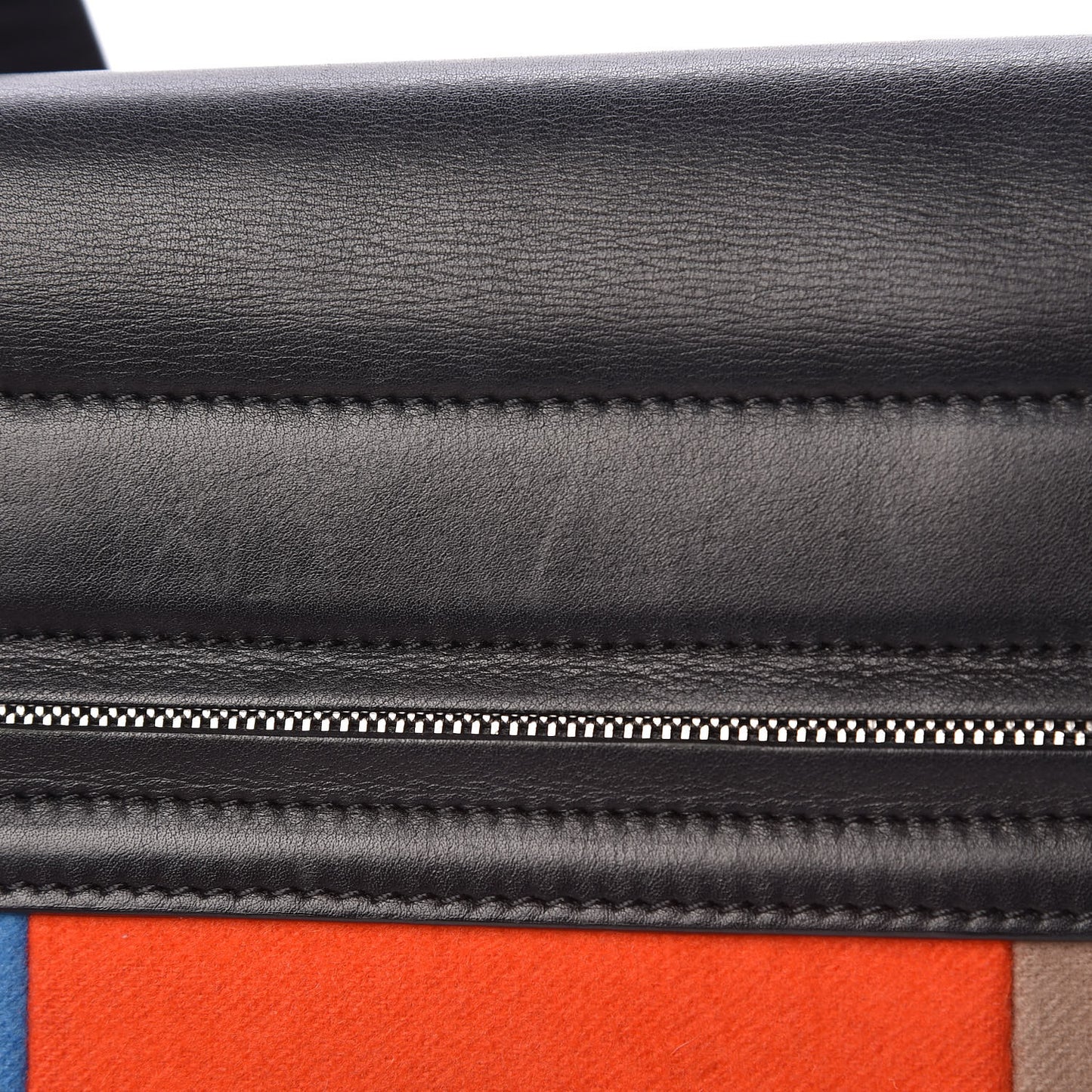 Calfskin Wool Medium Trapeze Multicolor