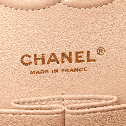 Chanel Iridescent Calfskin Quilted Medium Double Flap Beige 6 of 11
