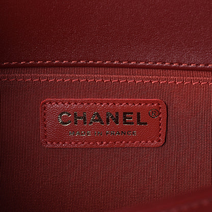 Chanel Lambskin Quilted Medium Boy Flap Dark Red 5 of 9