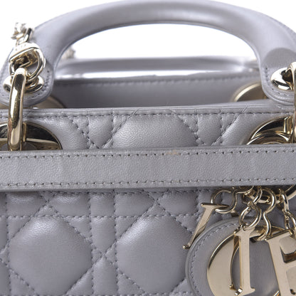 Christian Dior Lambskin Cannage Mini Lady Dior Grey 10 of 10