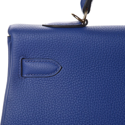 Hermes Togo Kelly Retourne 35 Bleu Electrique 11 of 37