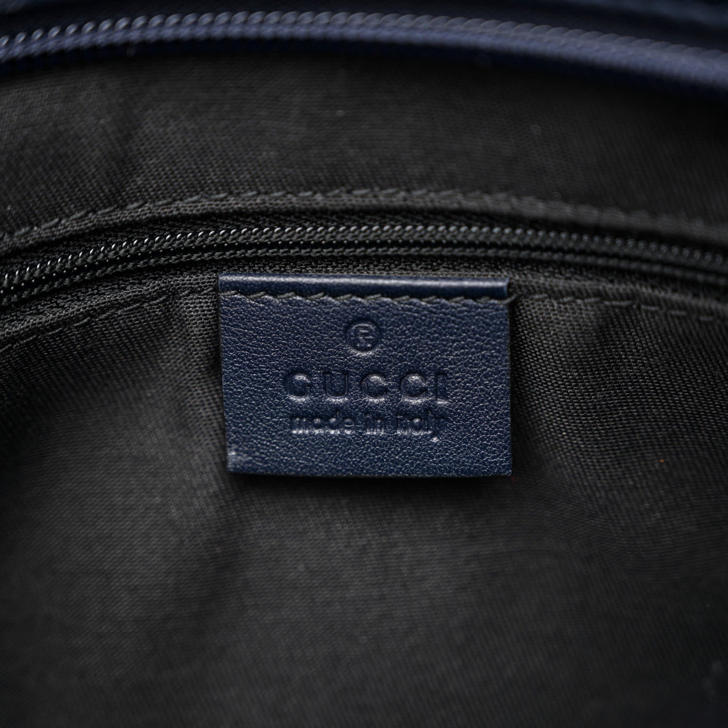 Gucci GG Plus Monogram Medium Flat Messenger Bag Navy 6 of 10