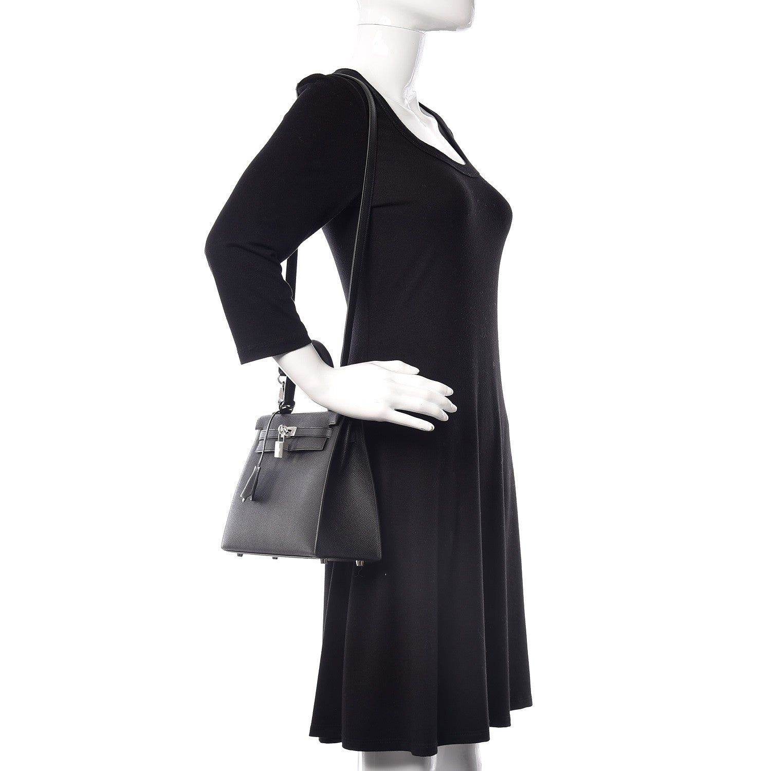 Hermes Epsom Kelly Sellier 25 Black 2 of 45
