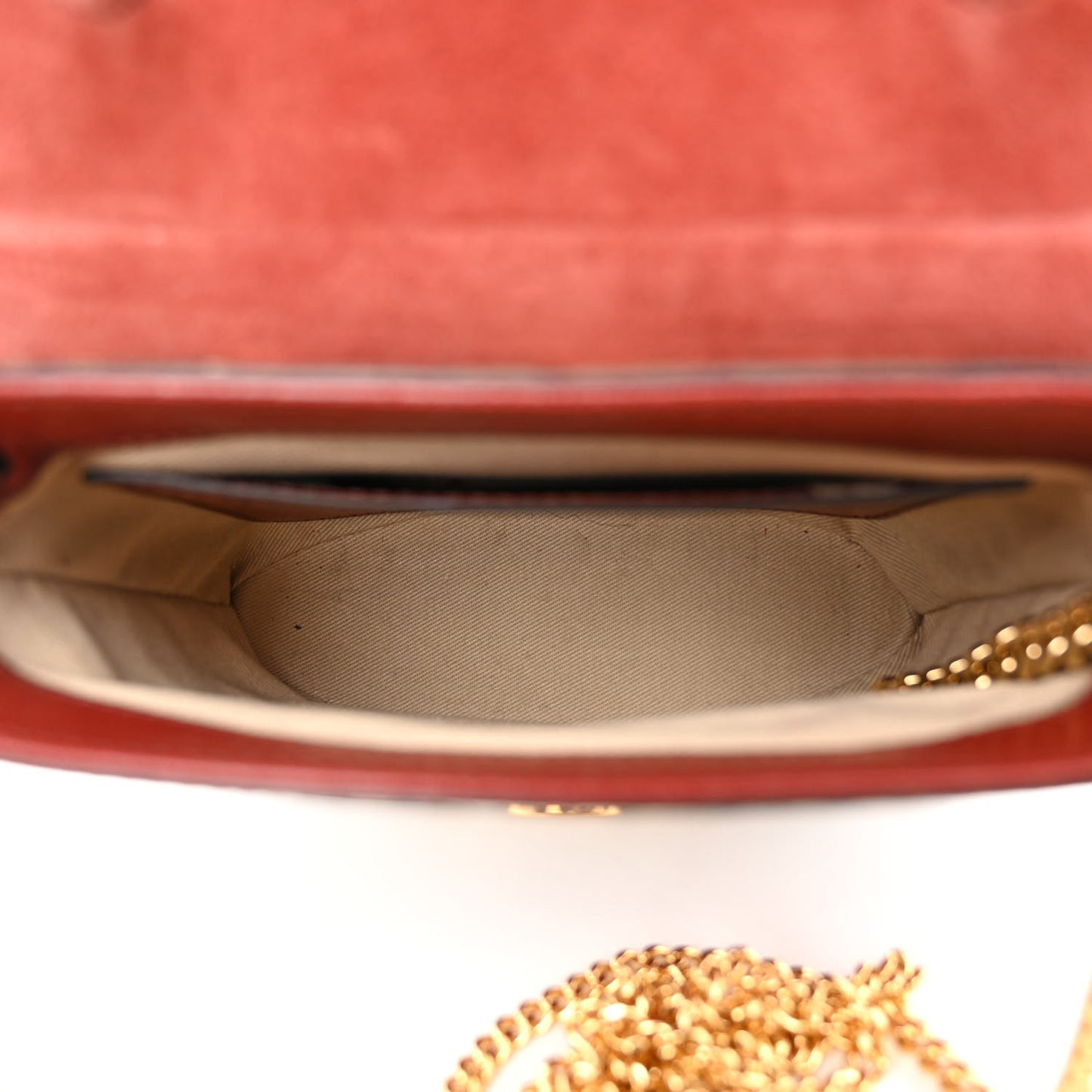 Calfskin Lizard Embossed Small Aby Lock Sepia Brown