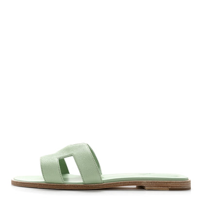 Hermes Epsom Oran Sandals 39 Vert Jade 1 of 10