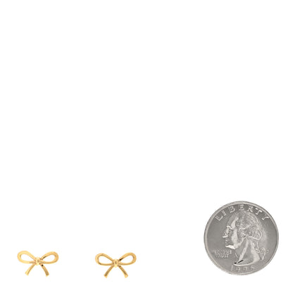 Tiffany 18K Yellow Gold Bow Earrings 2 of 5