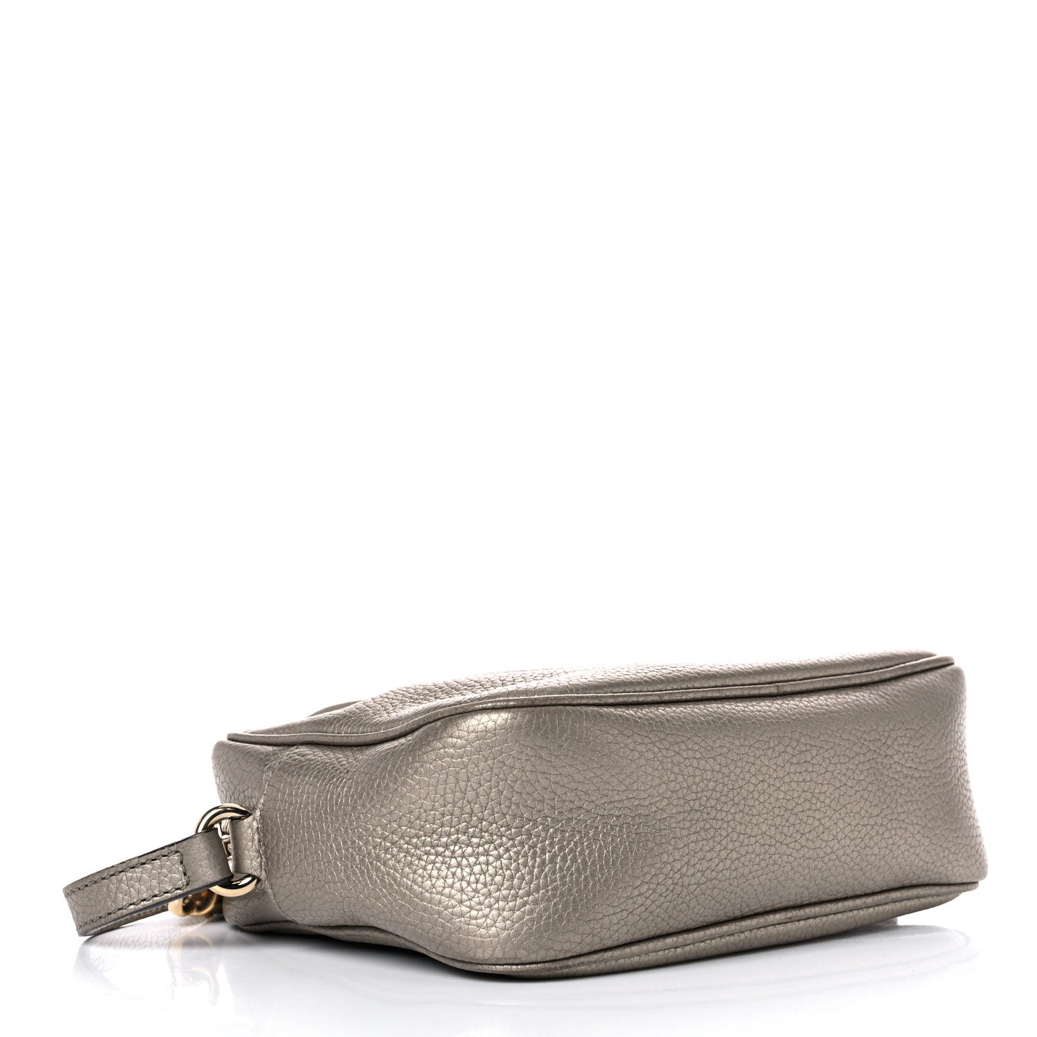 Gucci Metallic Pebbled Calfskin Small Soho Disco Bag Golden Beige 4 of 20