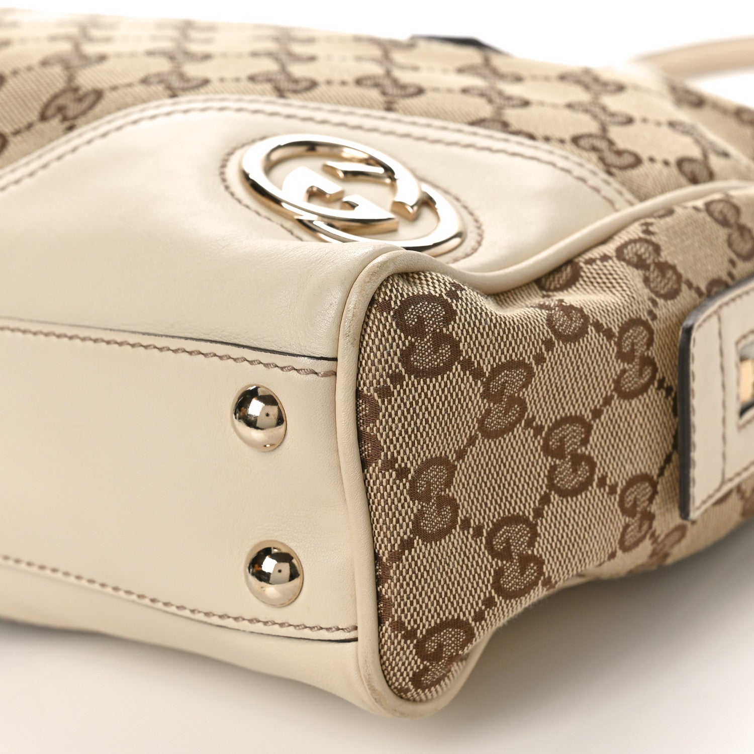 Gucci Monogram Medium New Britt Boston Off White 8 of 12