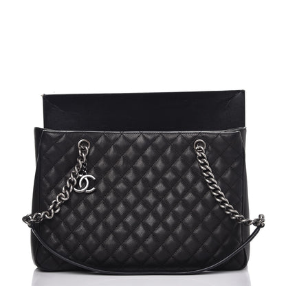 Chanel Caviar Quilted Medium Rock In Rome Tote Black 8 of 8