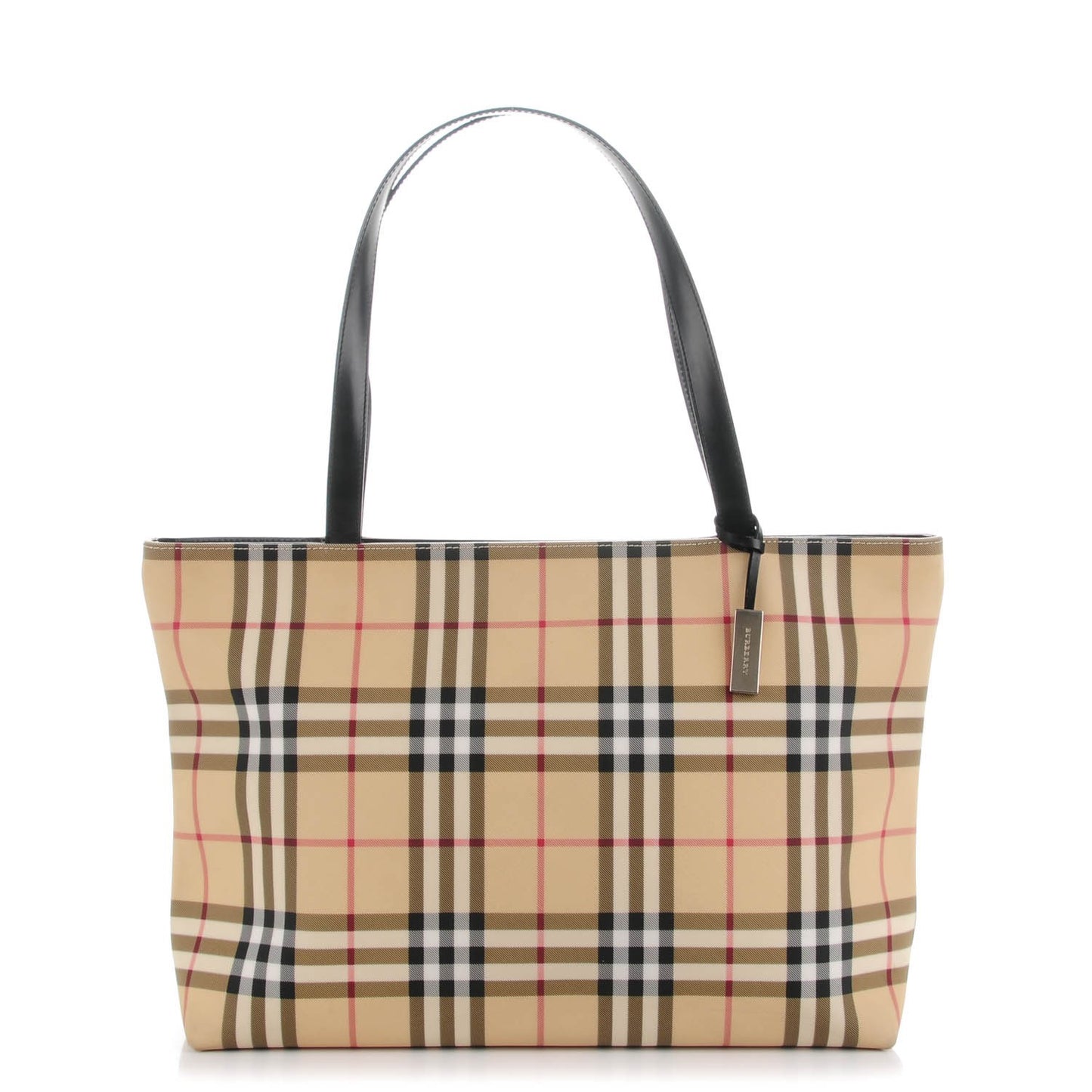 House Check Medium Tote Black