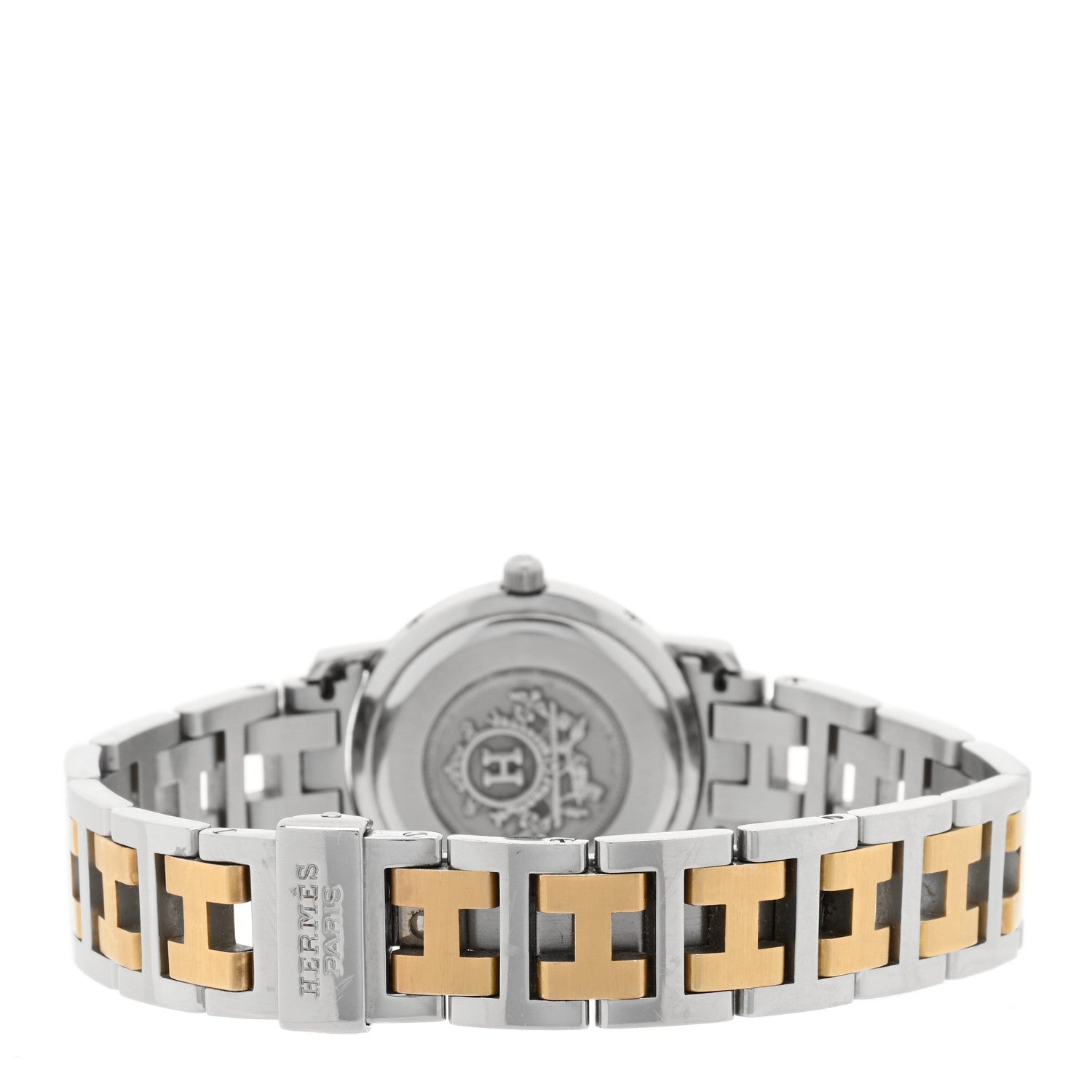 Hermes Stainless Steel 24mm Clipper Quartz Watch Gold 5 of 7