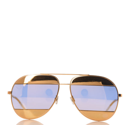 Christian Dior Split 1 Aviator Sunglasses Gold 2 of 8