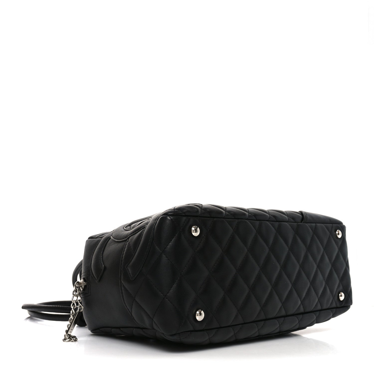 Chanel Calfskin Quilted Large Cambon Bowler Black 4 of 10