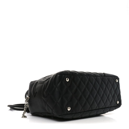 Chanel Calfskin Quilted Large Cambon Bowler Black 4 of 10