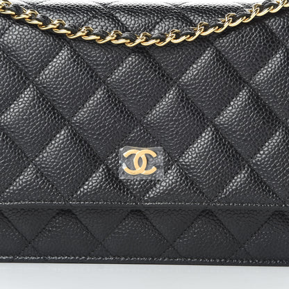 Chanel Caviar Quilted Wallet On Chain WOC Black 9 of 13