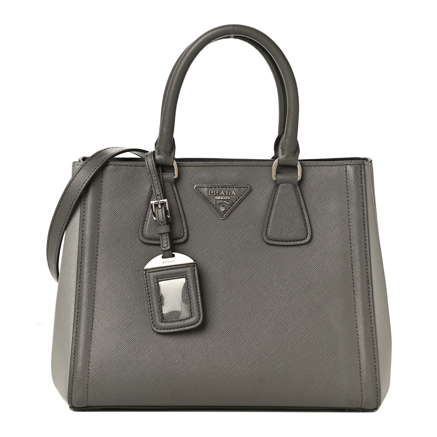 Prada Saffiano Lux Bi-Color Tote Marmo Nube 1 of 14