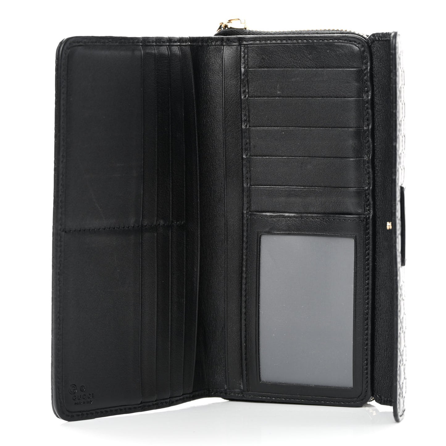 Soft Microguccissima Continental Zip Wallet Black