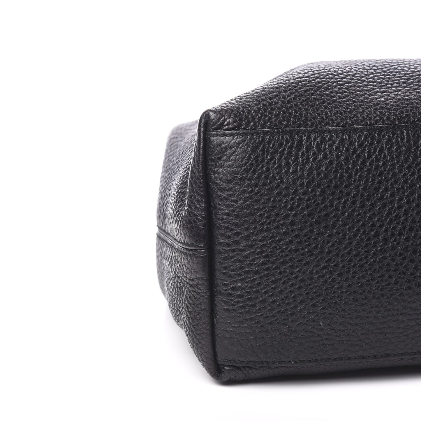 Pebbled Calfskin Medium Soho Chain Shoulder Bag Black