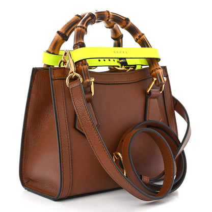 Gucci Wonka Grain Calfskin Mini Diana Tote Bag Cuir Yellow Fluo 3 of 11