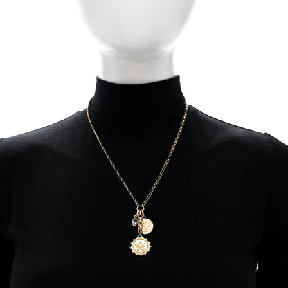 Foundrae 18K Yellow Gold Diamond Violet Spinel Dream Reverie Medallion Mixed Belcher Extended Necklace 2 of 5