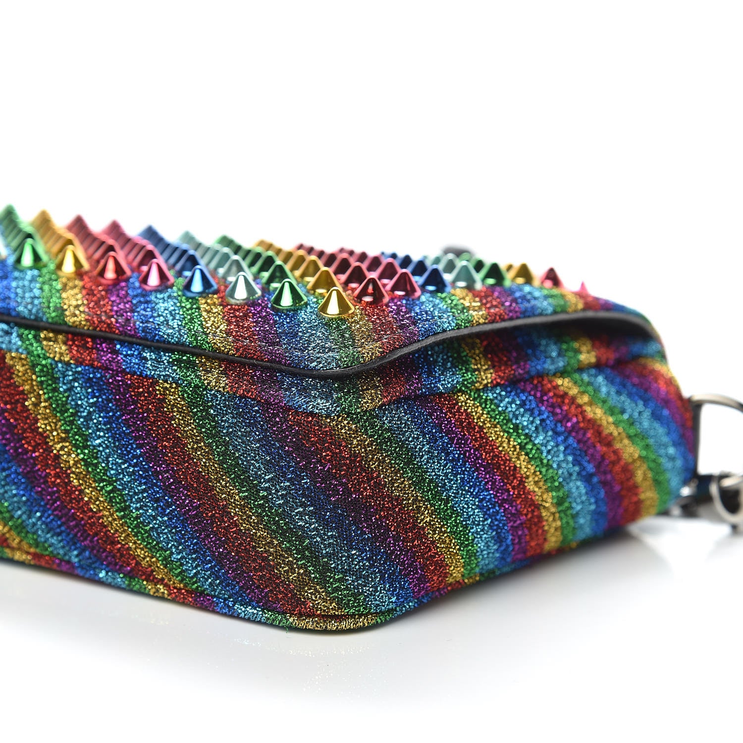 Christian Louboutin Lurex Spiked Zoompouch Crossbody Multi 6 of 9