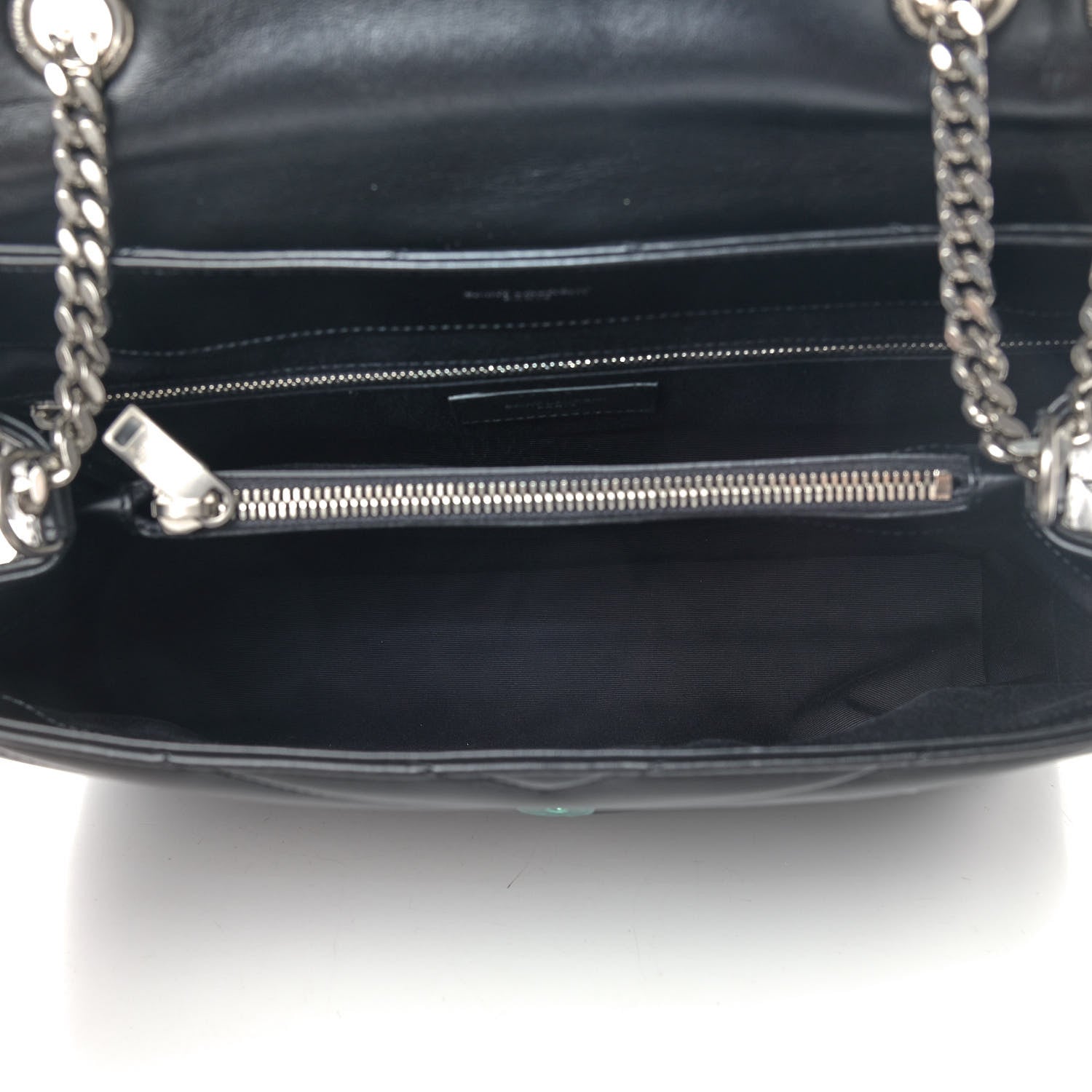 Saint Laurent Calfskin Y Quilted Monogram Medium Loulou Chain Satchel Black 4 of 9