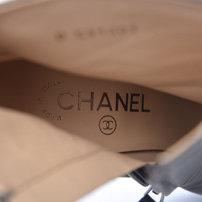 Chanel Lambskin CC Short Booties 38.5 Grey 7 of 19
