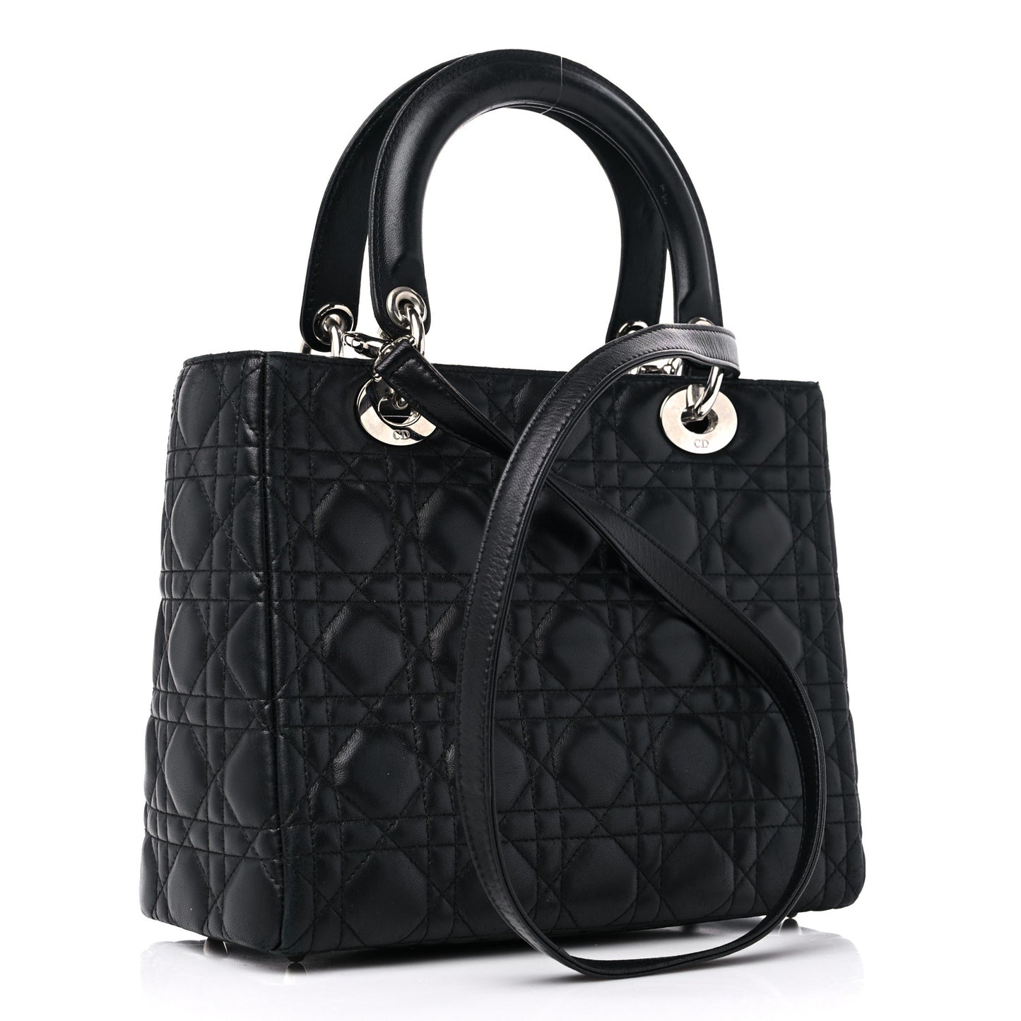Lambskin Cannage Medium Lady Dior Black
