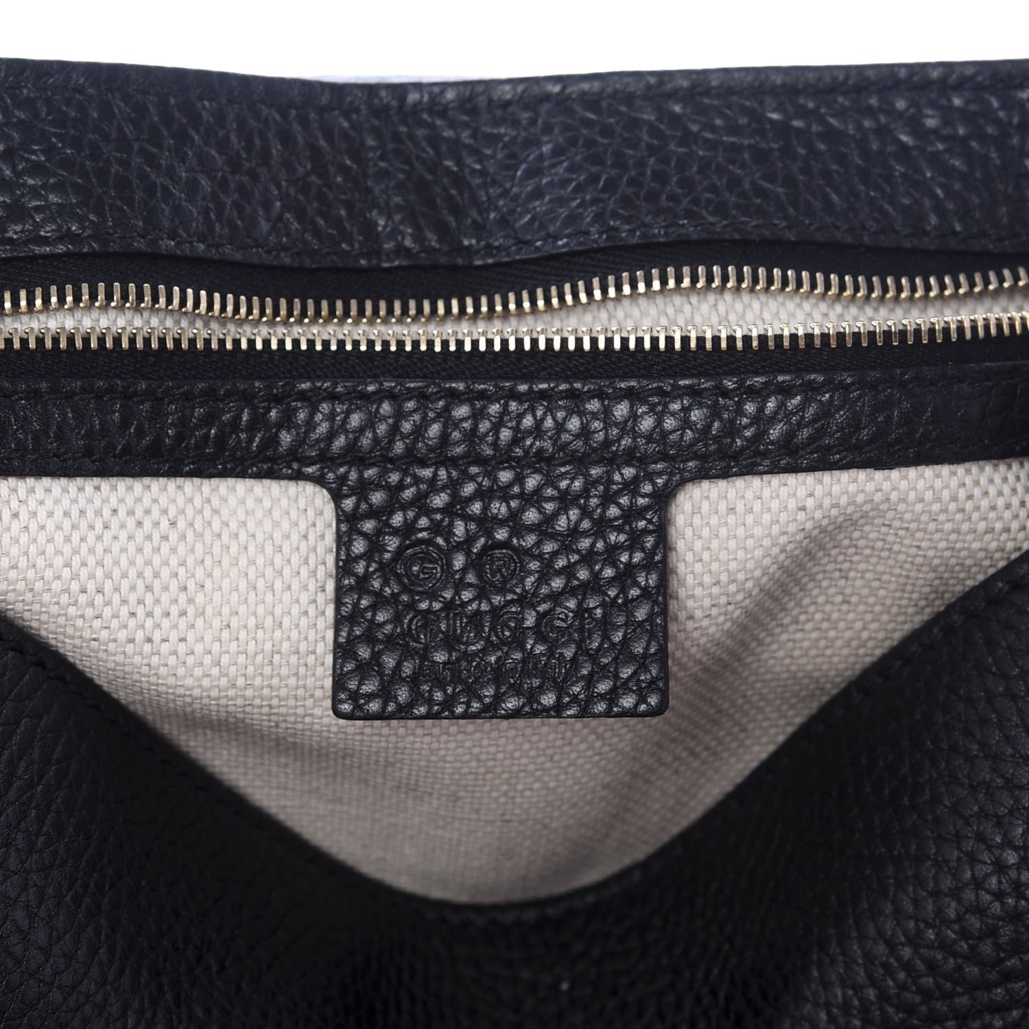 Gucci Pebbled Calfskin Medium Soho Flap Crossbody Black 5 of 9