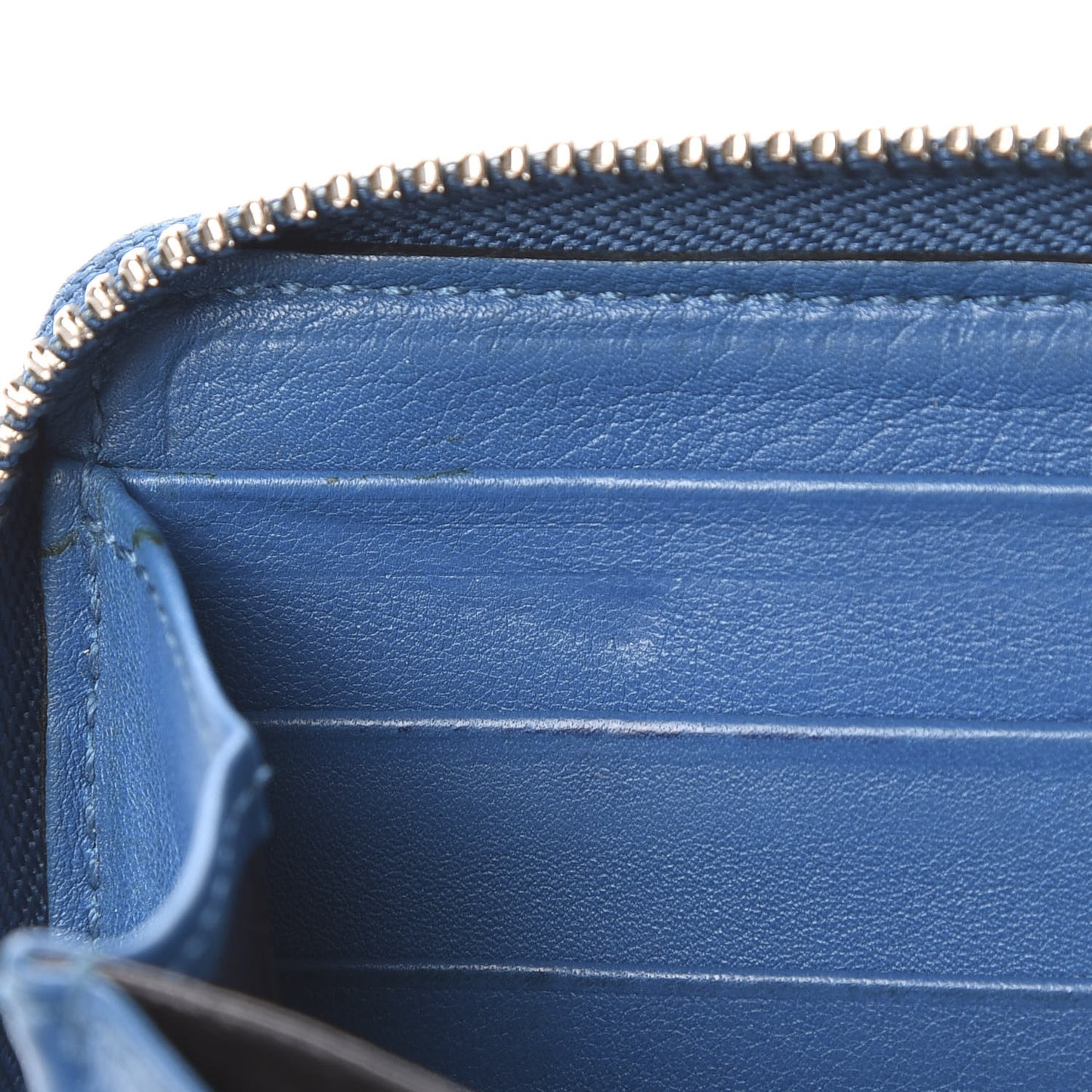 Lambskin Guccissima Long Zip Around Wallet Dark Blue