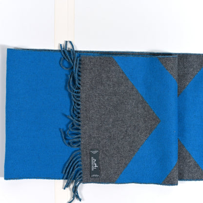 Hermes Cashmere Fringe Scarf Blue 3 of 4