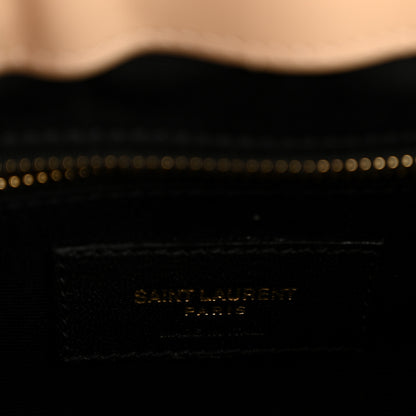 Saint Laurent Calfskin Y Quilted Monogram Medium Loulou Chain Satchel Nude Powder 6 of 13