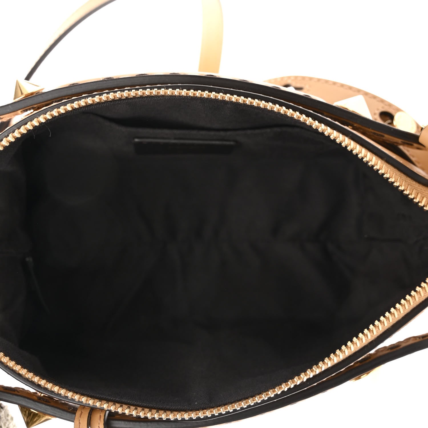Fendi Vitello King Logo Embossed Mini By The Way Boston Bag Miele Scuro 5 of 9