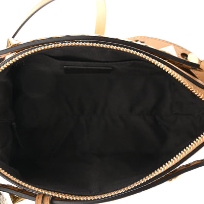 Fendi Vitello King Logo Embossed Mini By The Way Boston Bag Miele Scuro 5 of 9