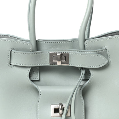 Balenciaga Smooth Calfskin Mini Bel Air Carry All Bag Mineral Green 7 of 9