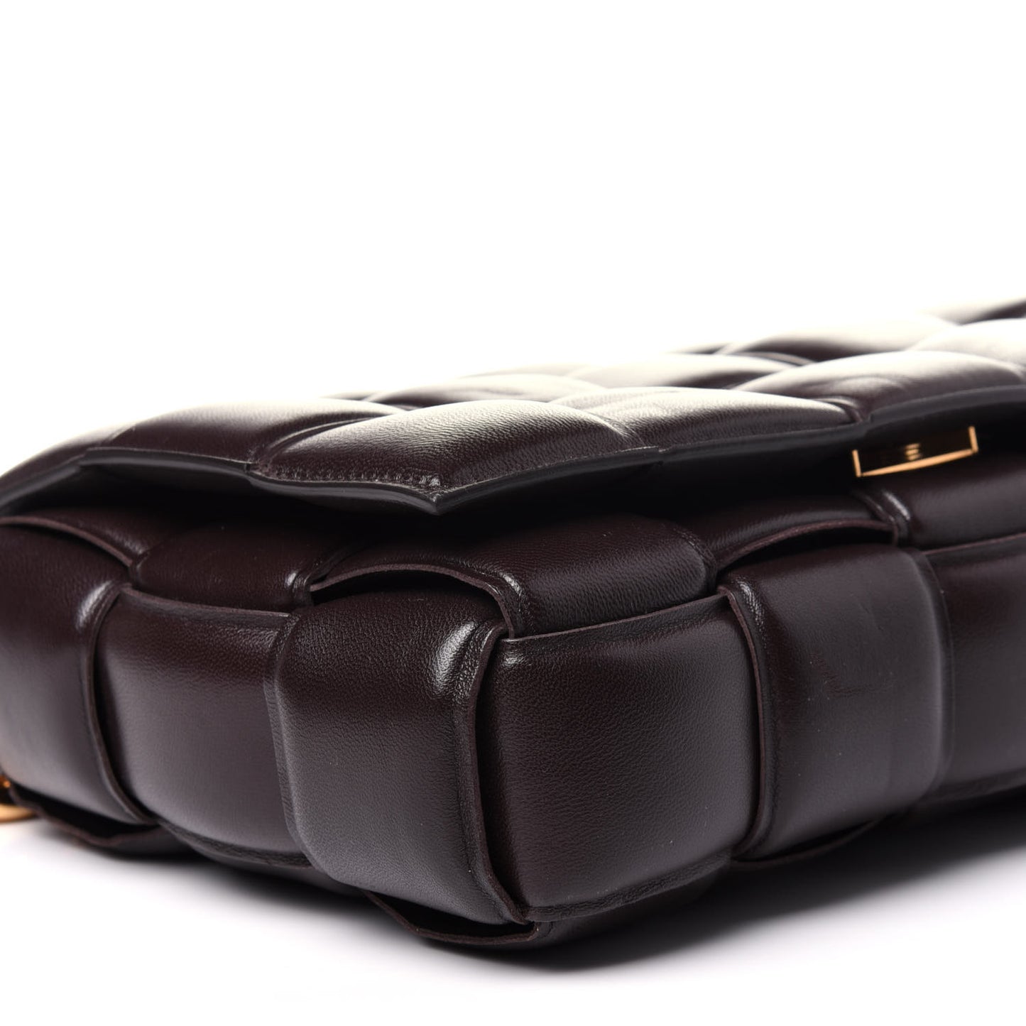 Lambskin Maxi Intreccio Padded Chain Cassette Crossbody Bag Black