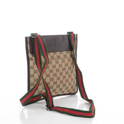 Gucci GG Monogram Web Messenger Crossbody Bag Dark Brown 3 of 7
