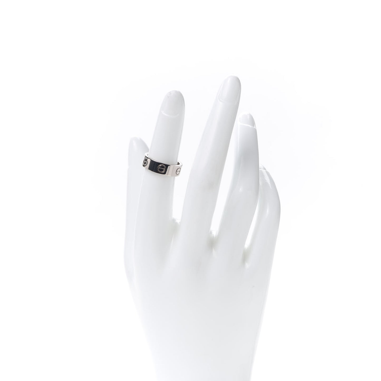 18K White Gold 5.5mm LOVE Ring 49 4.75