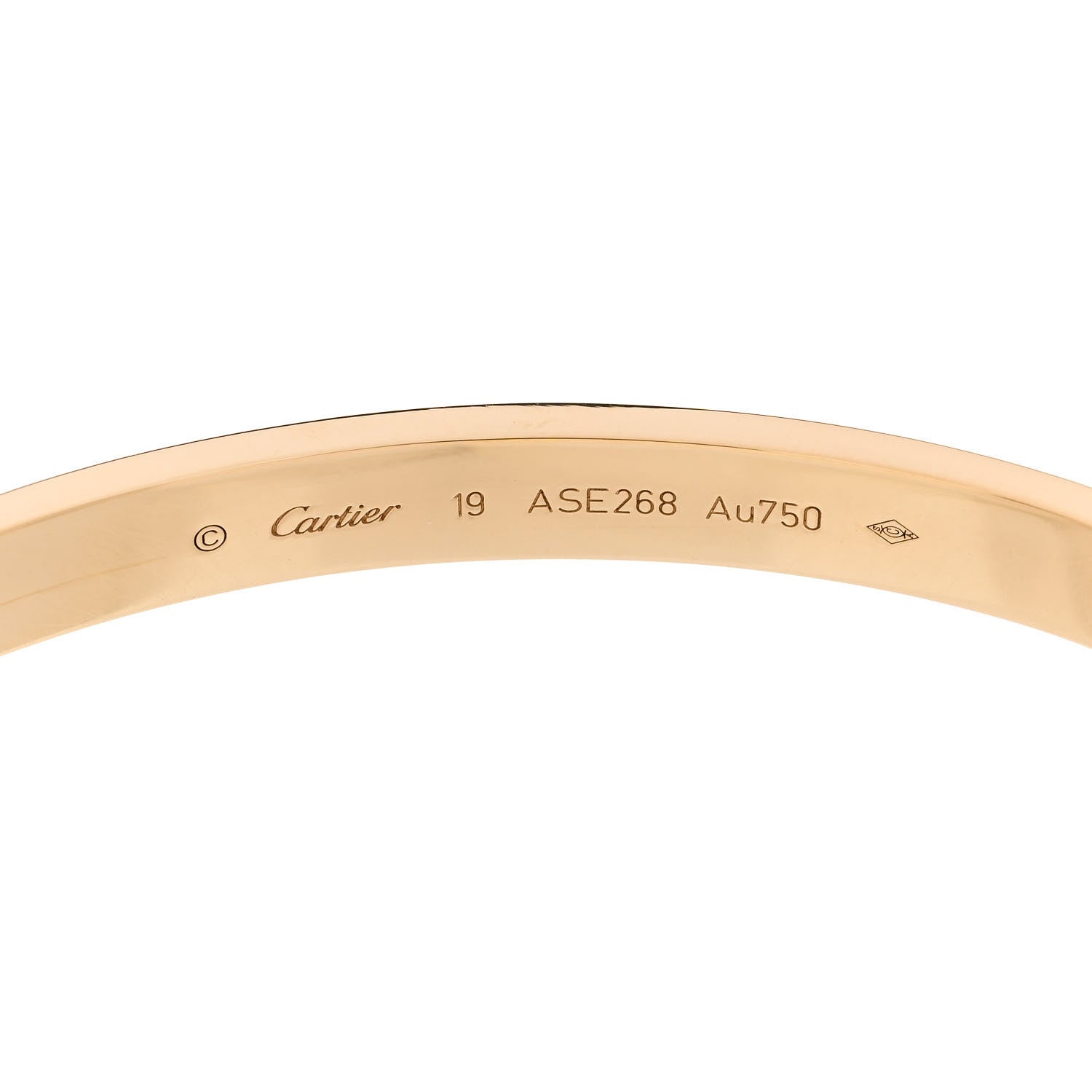 Cartier 18K Yellow Gold LOVE Bracelet 19 4 of 8