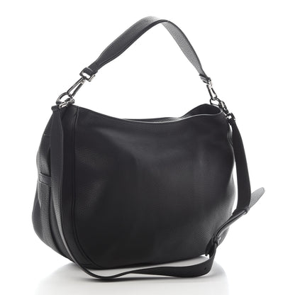 Christian Dior Grained Calfskin Saddle Soft Bag Black 3 of 9